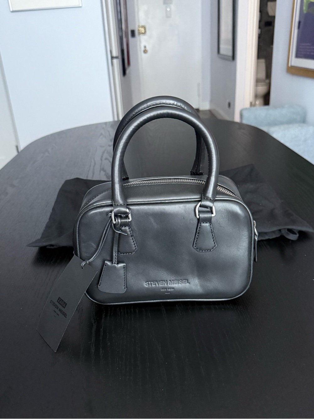 Limited Edition Steven Meisel x Zara Black Leather Bag